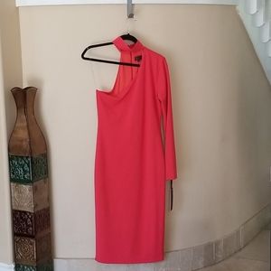 HaleBob Brand New Orange Asymmetrical Dress